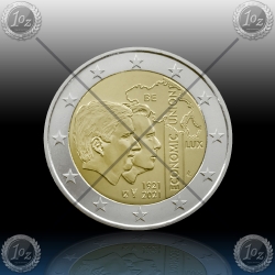 2 EVRO BELGIJA 2021 (Belgian-Luxembourg Economic Union) UNC